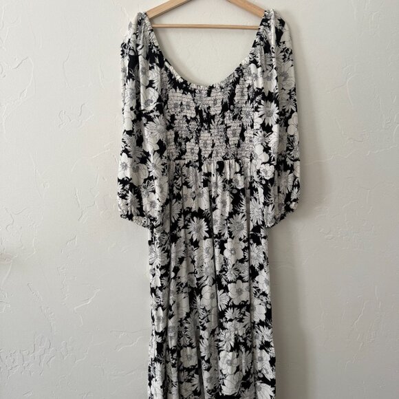 GAP Puff Sleeve Smocked Dress - Picture 5 of 5